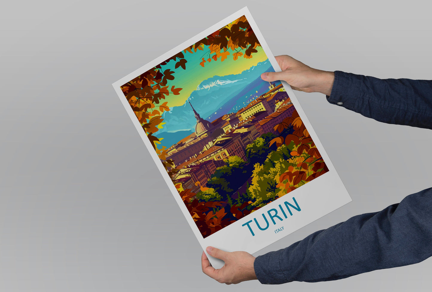 Turin Travel Print Wall Art Turin Wall Hanging Home Décor Turin Gift Art Lovers Italy Art Lover Gift Turin Print Turin Italy Art