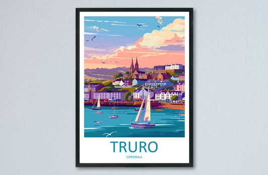 Truro Travel Print Wall Art Truro Wall Hanging Home Décor Truro Gift Art Lovers England Art Lover Gift Truro Art Poster For UK Lovers