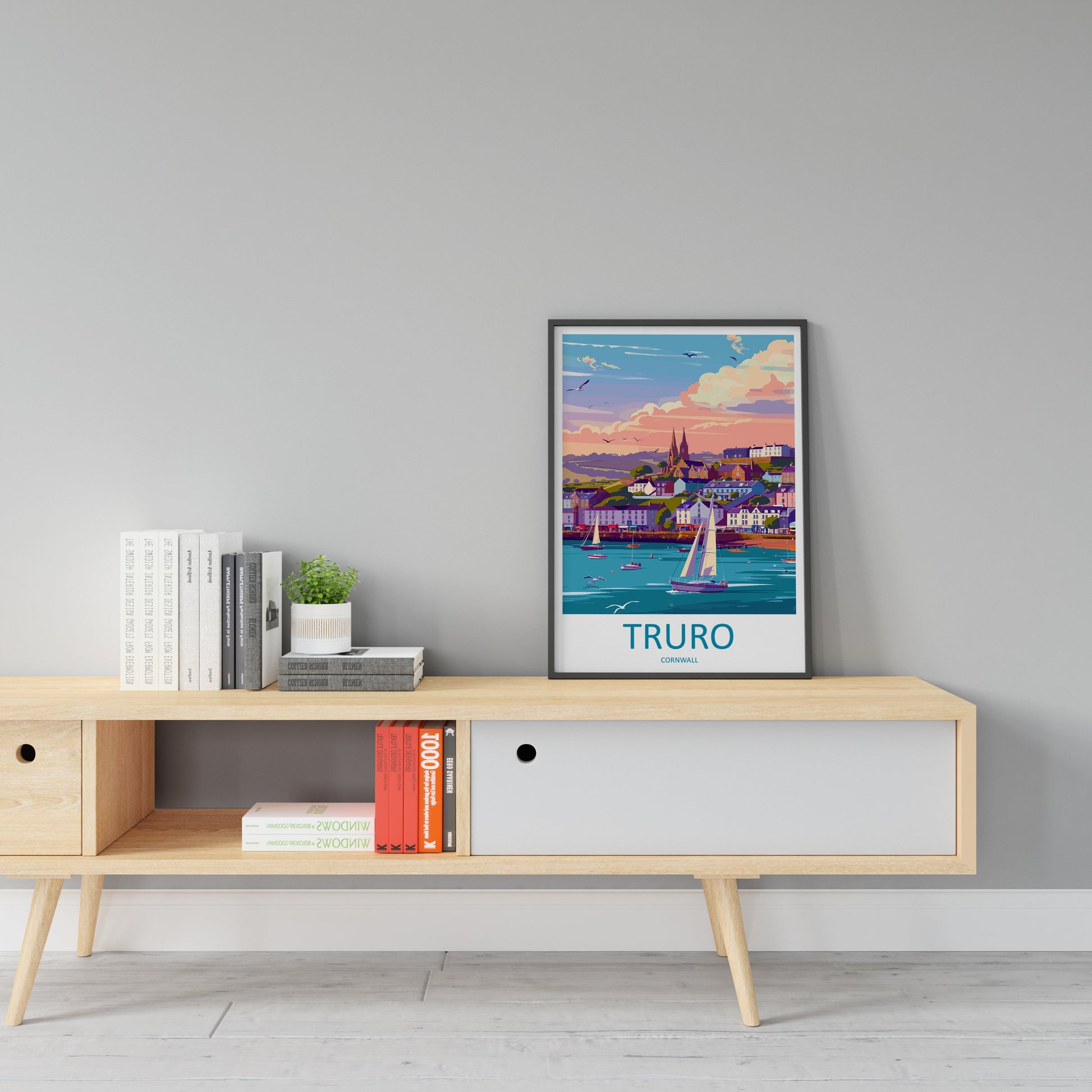 Truro Travel Print Wall Art Truro Wall Hanging Home Décor Truro Gift Art Lovers England Art Lover Gift Truro Art Poster For UK Lovers