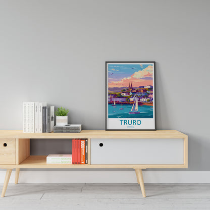 Truro Travel Print Wall Art Truro Wall Hanging Home Décor Truro Gift Art Lovers England Art Lover Gift Truro Art Poster For UK Lovers