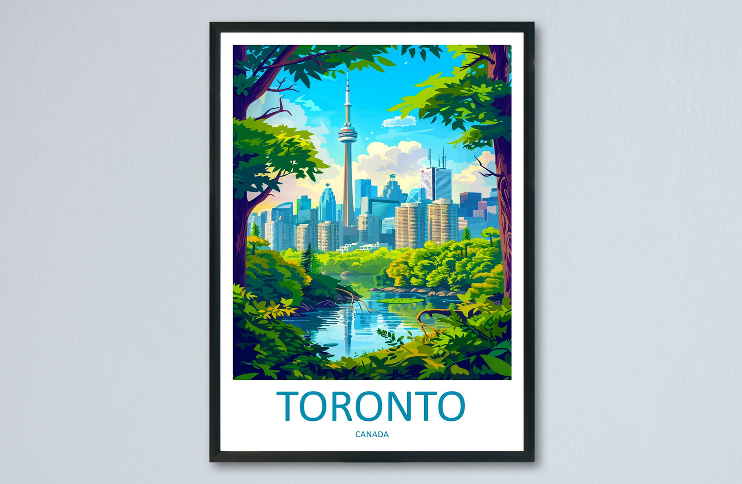 Toronto Travel Print Wall Art Toronto Canada Wall Hanging Home Decoration Toronto Gift Art Lovers Wall Art Print Toronto Canada Art