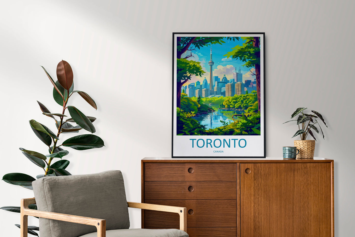 Toronto Travel Print Wall Art Toronto Canada Wall Hanging Home Decoration Toronto Gift Art Lovers Wall Art Print Toronto Canada Art