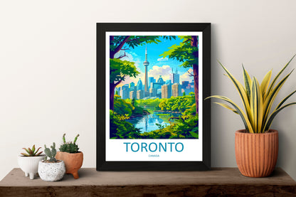 Toronto Travel Print Wall Art Toronto Canada Wall Hanging Home Decoration Toronto Gift Art Lovers Wall Art Print Toronto Canada Art