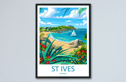 St Ives Travel Print Wall Art St Ives Wall Hanging Home Décor St Ives Gift Art Lovers England Art Lover Gift St Ives Travel Souvenir