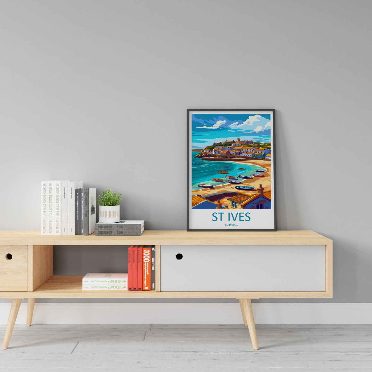 St Ives Travel Print Wall Art St Ives Wall Hanging Home Décor St Ives Gift Art Lovers England Art Lover Gift St Ives Travel Souvenir