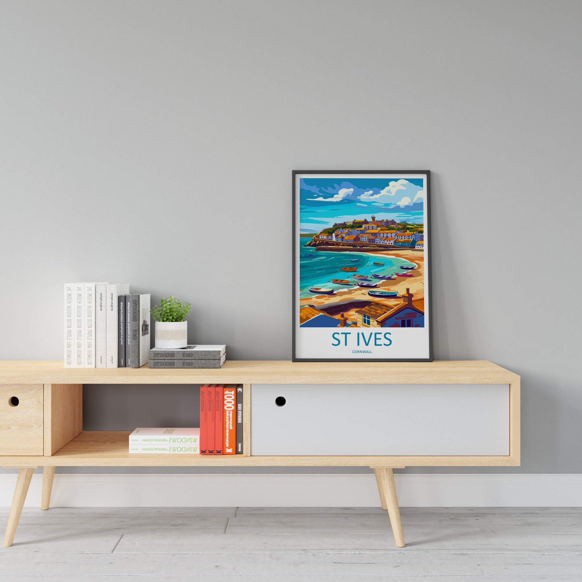 St Ives Travel Print Wall Art St Ives Wall Hanging Home Décor St Ives Gift Art Lovers England Art Lover Gift St Ives Travel Souvenir