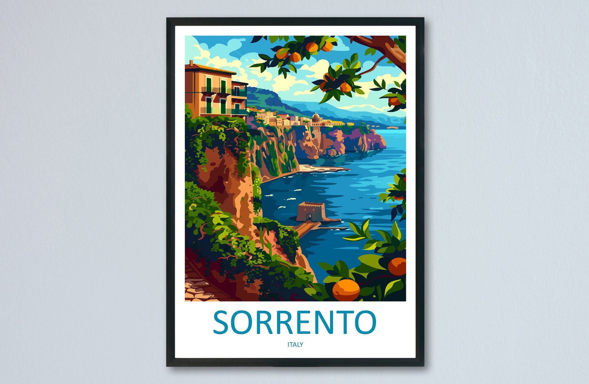 Sorrento Travel Print Wall Art Sorrento Wall Hanging Home Décor Sorrento Gift Art Lovers Italy Art Lover Gift Sorrento Print Sorrento Art
