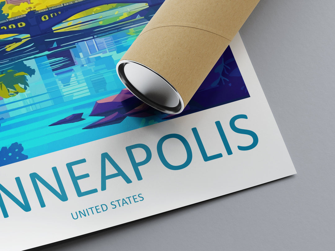 Minneapolis Travel Print Wall Art Minneapolis Wall Hanging Home Décor Minneapolis Gift Art Lovers United States Art Gift Lover Print