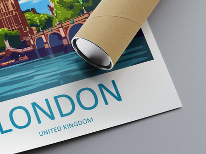 London Travel Print Wall Art London Wall Hanging Home Décor London Gift Art Lovers England Art Lover Gift London Travel Gift