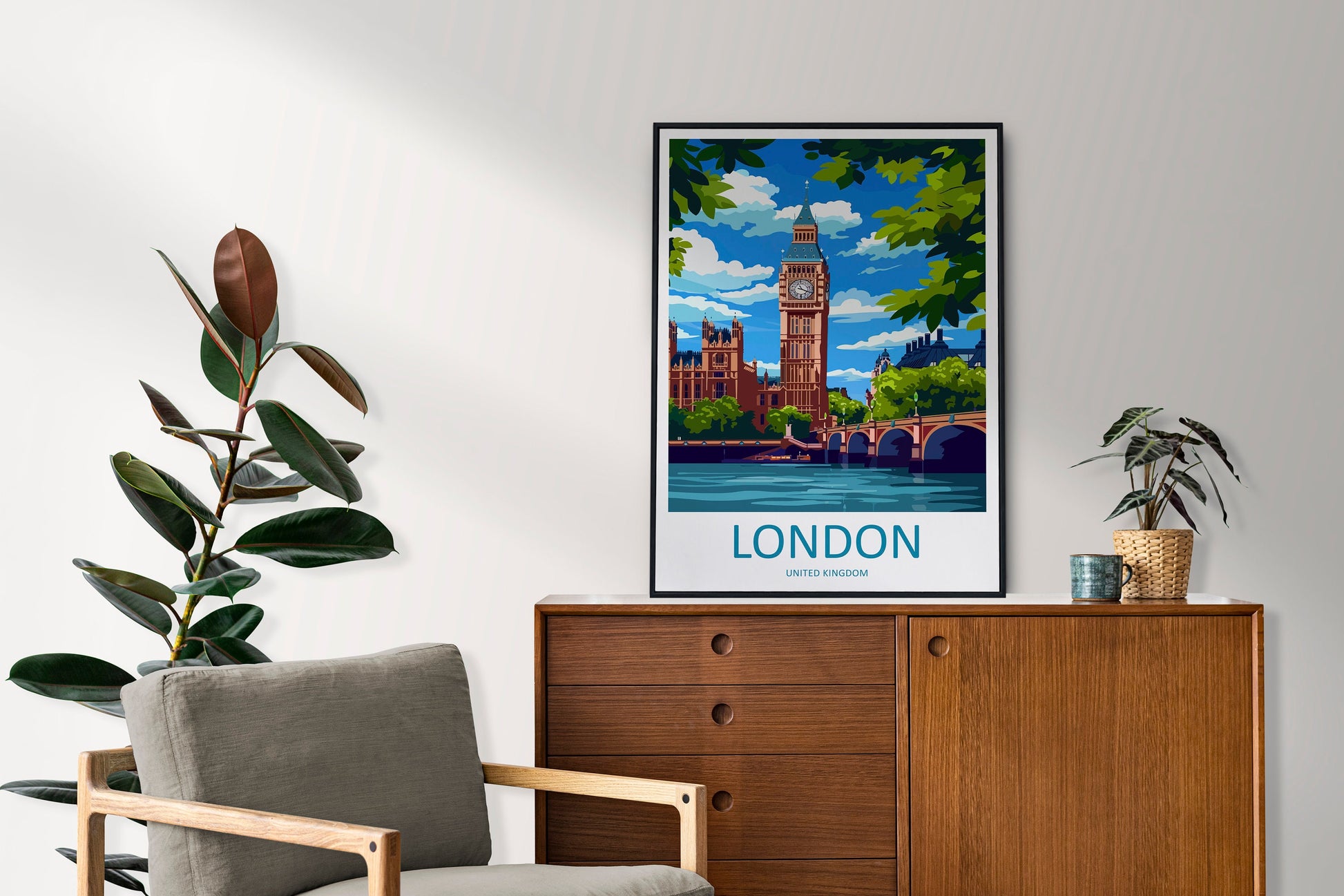 London Travel Print Wall Art London Wall Hanging Home Décor London Gift Art Lovers England Art Lover Gift London Travel Gift