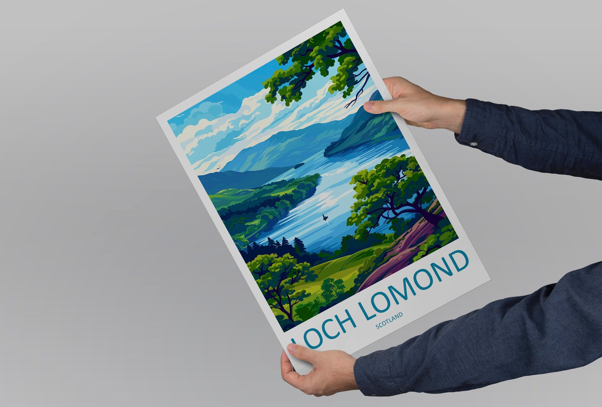 Loch Lomond Travel Print Wall Art Loch Lomond Wall Hanging Home Decoration National Park Gift Art Lovers Wall Art Print Loch Lomond Poster