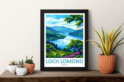 Loch Lomond Travel Print Wall Art Loch Lomond Wall Hanging Home Decoration National Park Gift Art Lovers Wall Art Print Loch Lomond Poster