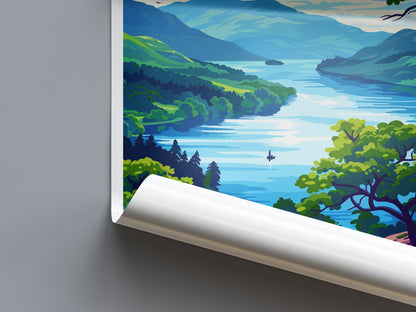 Loch Lomond Travel Print Wall Art Loch Lomond Wall Hanging Home Decoration National Park Gift Art Lovers Wall Art Print Loch Lomond Poster