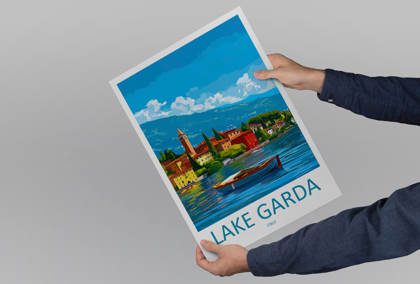Lake Garda Travel Print Wall Art Lake Garda Wall Hanging Home Decoration Lake Garda Gift Art Lovers Wall Art Print Art Lake Garda Travel Art