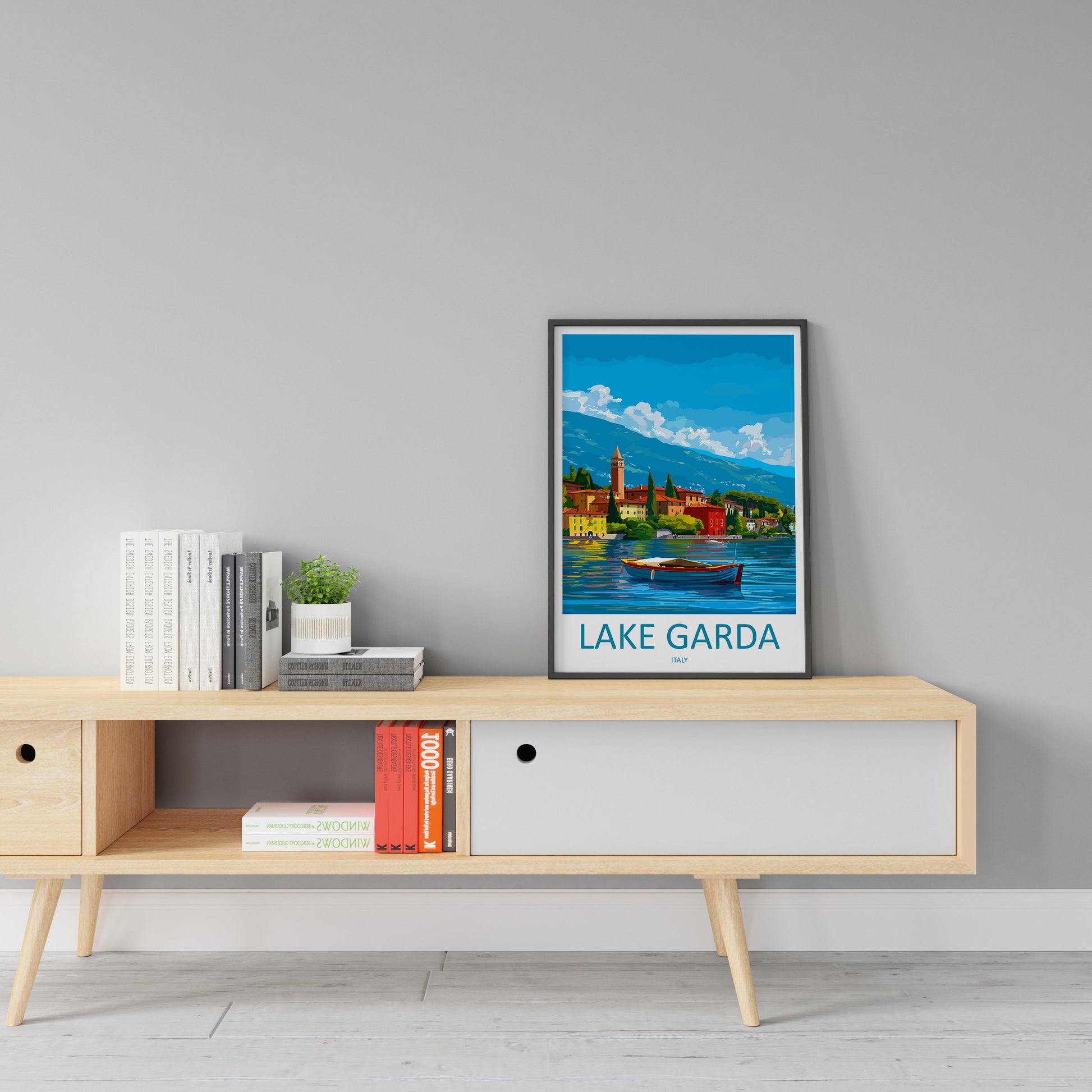 Lake Garda Travel Print Wall Art Lake Garda Wall Hanging Home Decoration Lake Garda Gift Art Lovers Wall Art Print Art Lake Garda Travel Art