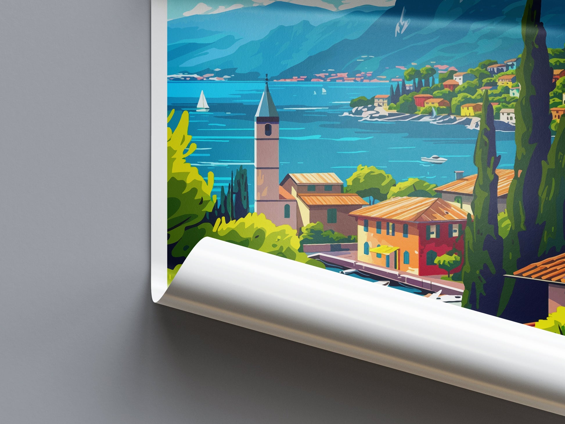 Lake Garda Travel Print Wall Art Lake Garda Wall Hanging Home Decoration Lake Garda Gift Art Lovers Wall Art Print Art Lake Garda Travel Art