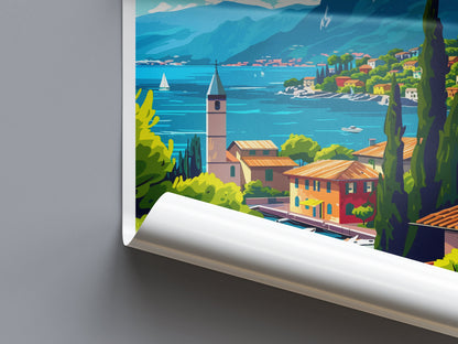 Lake Garda Travel Print Wall Art Lake Garda Wall Hanging Home Decoration Lake Garda Gift Art Lovers Wall Art Print Art Lake Garda Travel Art