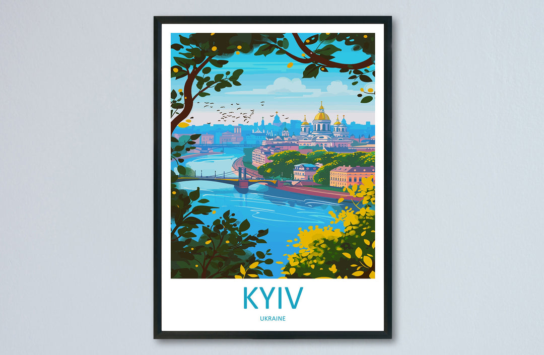 Kyiv Travel Print Wall Art Kyiv Wall Hanging Home Decoration Kyiv Gift Art Lovers Wall Art Print Art Ukraine Travel Art Kyiv Wall Art