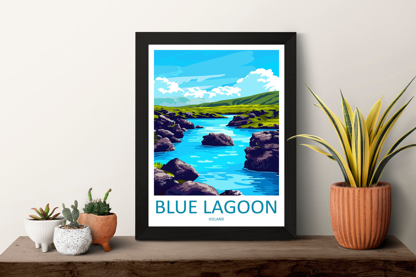 Blue Lagoon Travel Print Wall Art Blue Lagoon Wall Hanging Home Décor Blue Lagoon Gift Art Lovers Iceland Art Lover Gift Blue Lagoon Decor