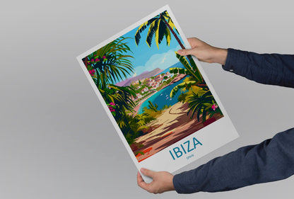 Ibiza Travel Print Wall Art Ibiza Wall Hanging Home Décor Ibiza Gift Art Lovers Spain Art Lover Gift Ibiza Wall Décor Ibiza Spain Print