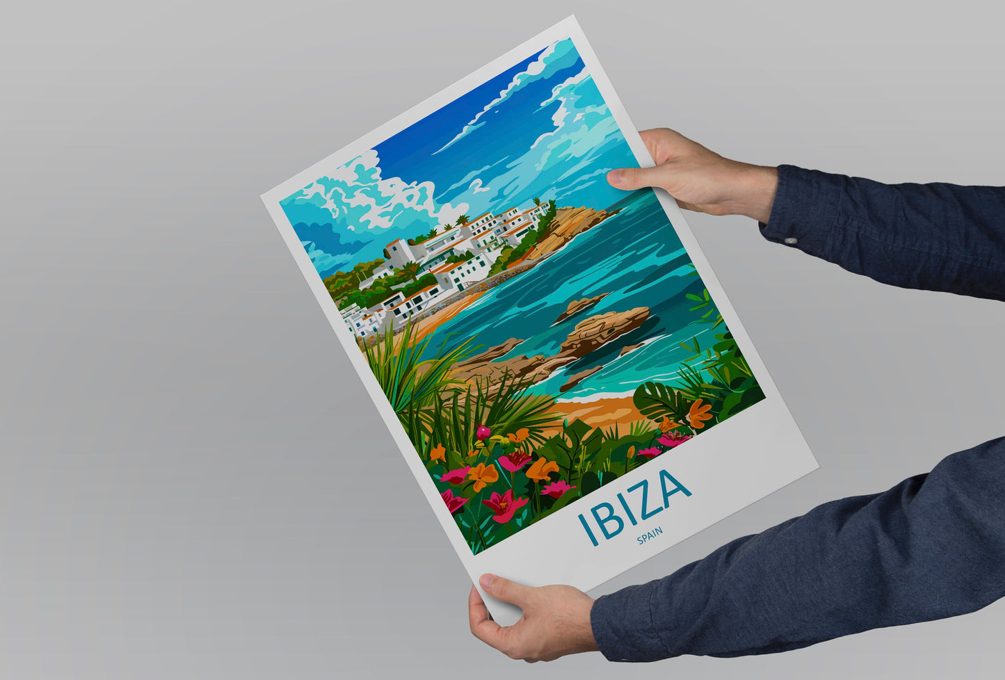 Ibiza Travel Print Wall Art Ibiza Wall Hanging Home Décor Ibiza Gift Art Lovers Spain Art Lover Gift Ibiza Wall Décor Ibiza Spain Print