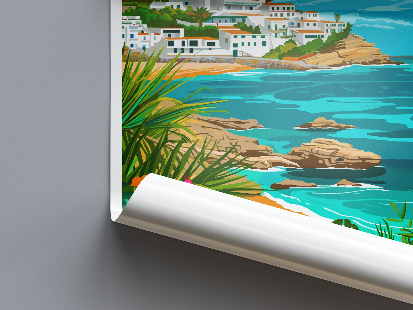 Ibiza Travel Print Wall Art Ibiza Wall Hanging Home Décor Ibiza Gift Art Lovers Spain Art Lover Gift Ibiza Wall Décor Ibiza Spain Print