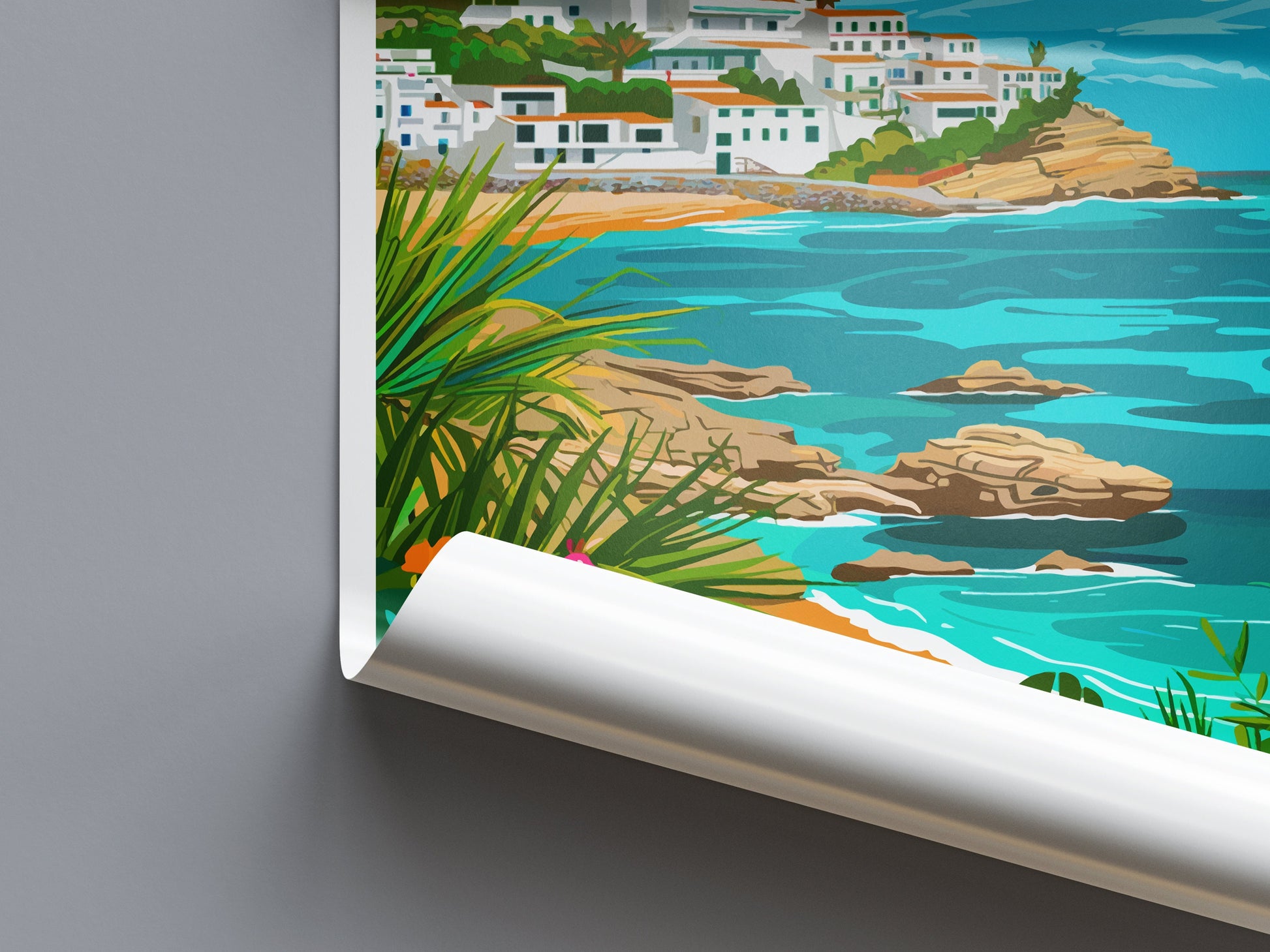 Ibiza Travel Print Wall Art Ibiza Wall Hanging Home Décor Ibiza Gift Art Lovers Spain Art Lover Gift Ibiza Wall Décor Ibiza Spain Print