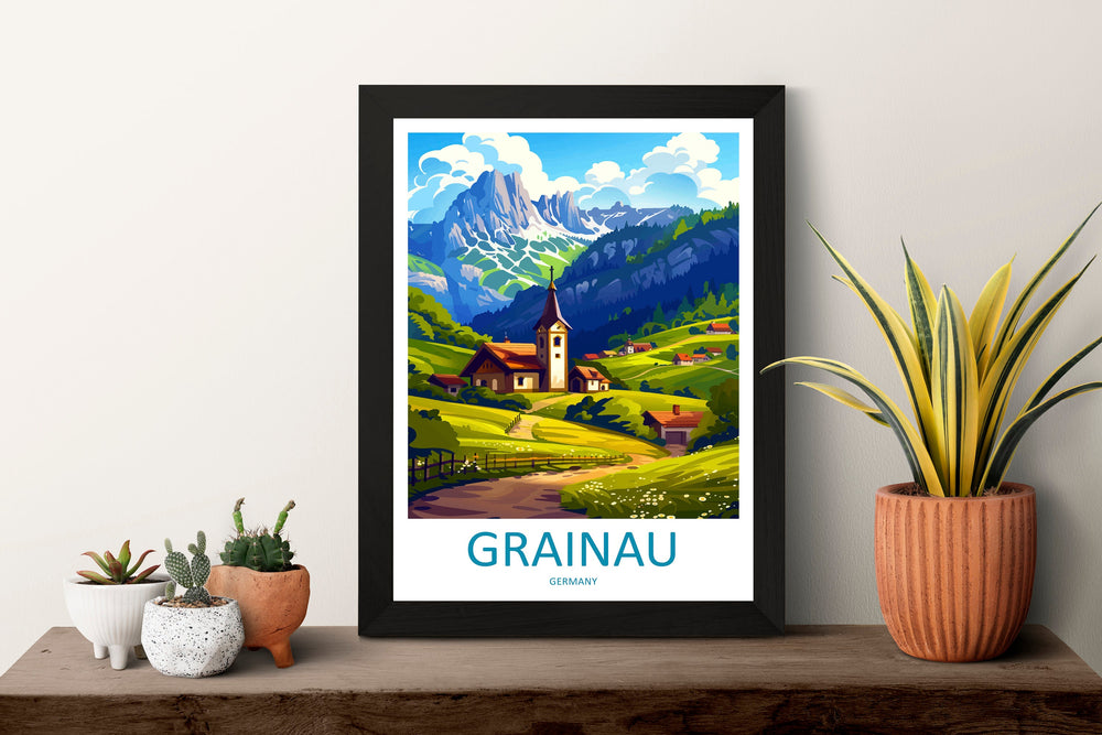 Grainau Travel Print Grainau Home Décor Germany Art Print Germany Grainau Wall Print Gift For Germany Prints