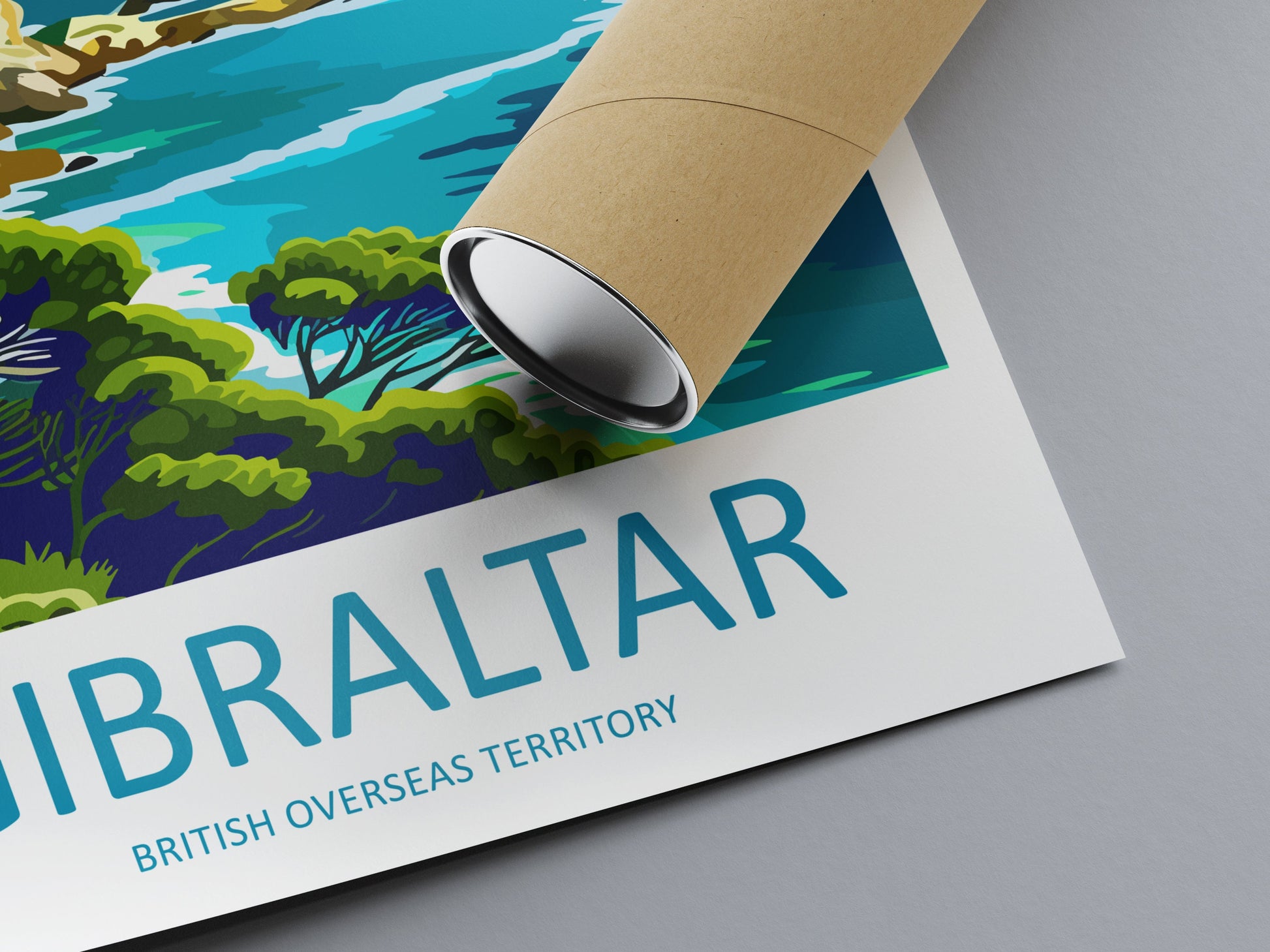 Gibraltar Travel Print Gibraltar Home Décor Overseas territory Art Print British Overseas Territory Gibraltar Wall Print Gift