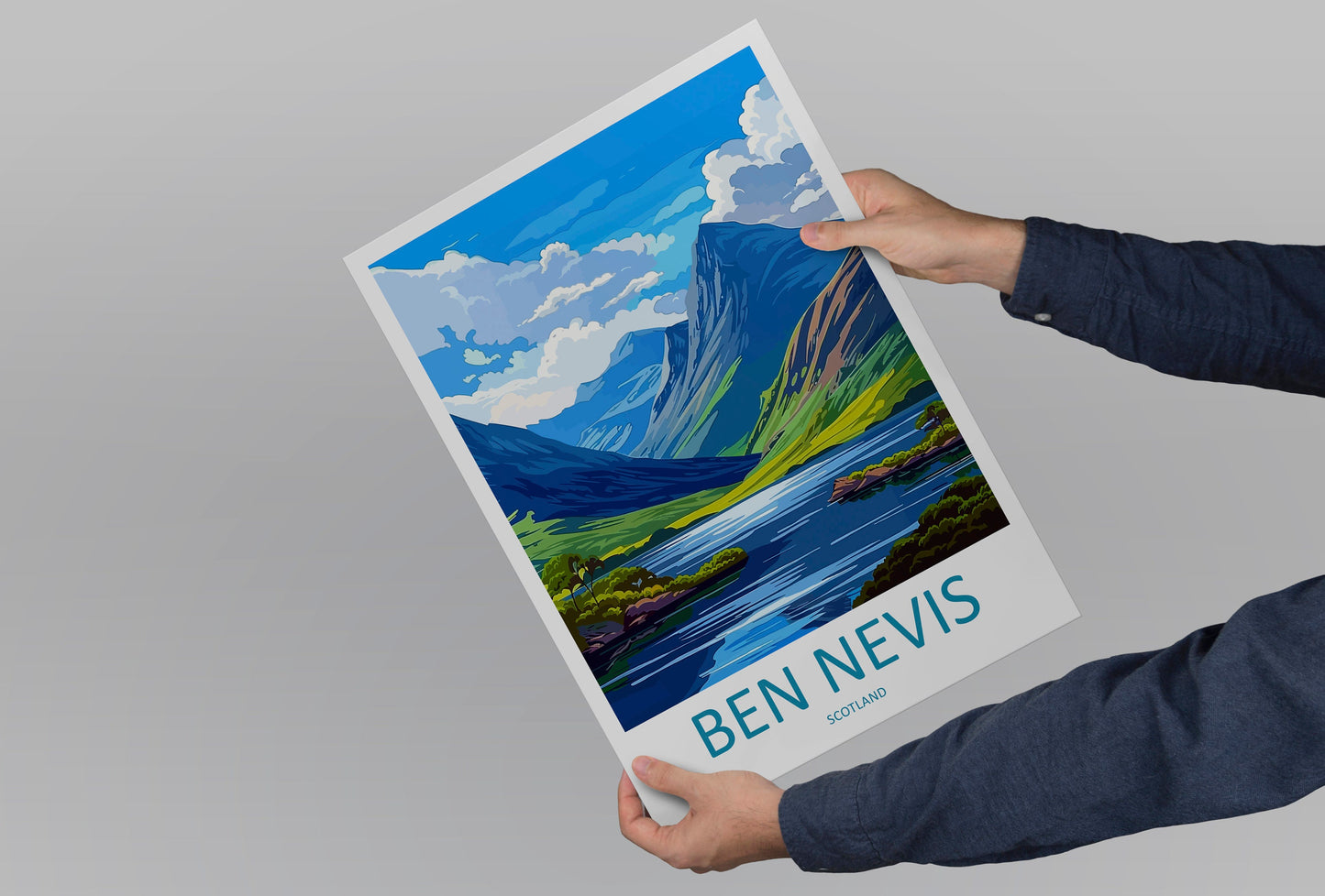 Ben Nevis Travel Print Wall Art Ben Nevis Wall Hanging Home Décor Ben Nevis Gift Art Lovers Scotland Art Lover Gift Ben Nevis Travel Artwork