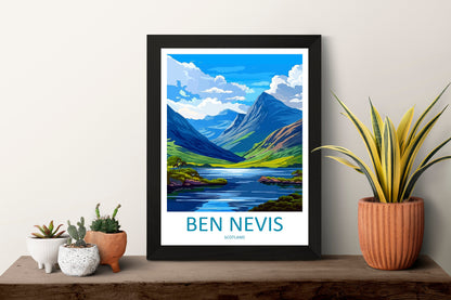 Ben Nevis Travel Print Wall Art Ben Nevis Wall Hanging Home Décor Ben Nevis Gift Art Lovers Scotland Art Lover Gift Ben Nevis Travel Artwork