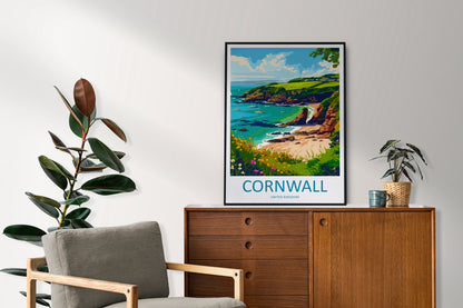 Cornwall Travel Print Wall Art Cornwall Wall Hanging Home Decoration Cornwall Gift Art Lovers Wall Art Print Art Cornwall Print Cornwall Art