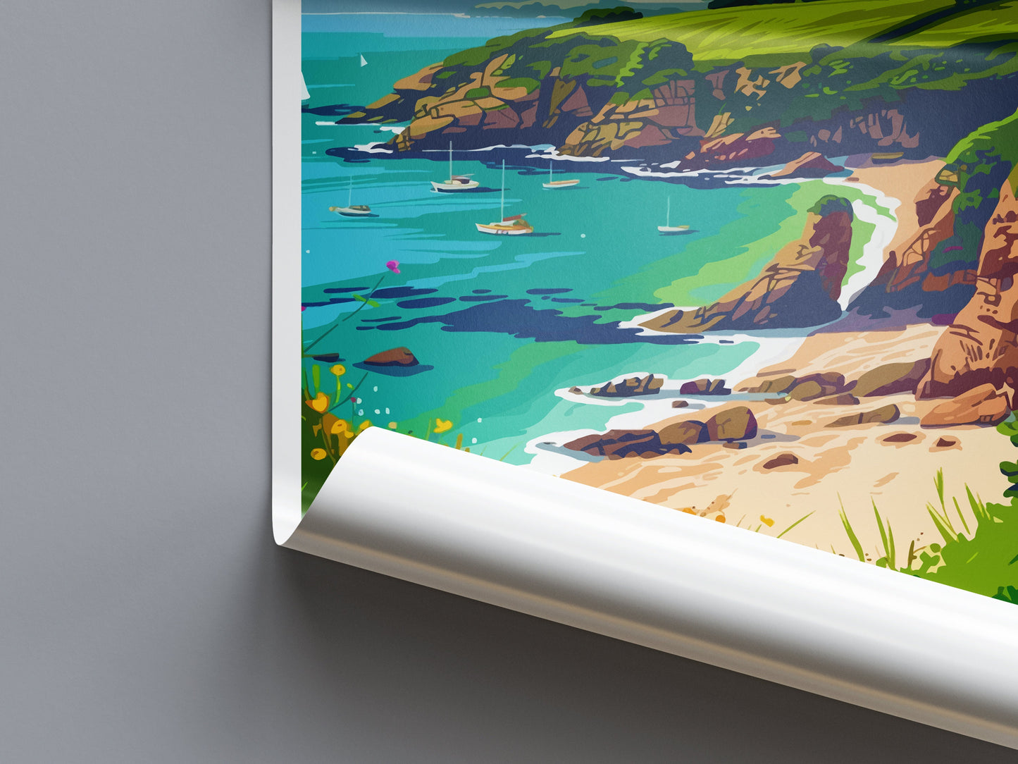 Cornwall Travel Print Wall Art Cornwall Wall Hanging Home Decoration Cornwall Gift Art Lovers Wall Art Print Art Cornwall Print Cornwall Art