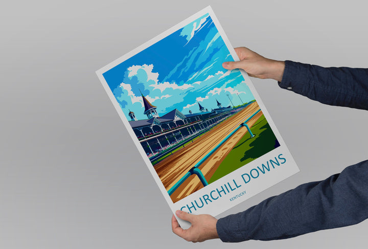 Churchill Downs Travel Print Wall Art Churchill Downs Wall Hanging Home Decor kentucky Gift Art Lovers Wall Art Print Art Churchill Downs