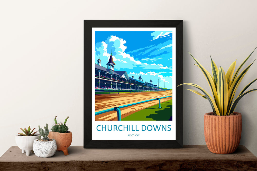 Churchill Downs Travel Print Wall Art Churchill Downs Wall Hanging Home Decor kentucky Gift Art Lovers Wall Art Print Art Churchill Downs