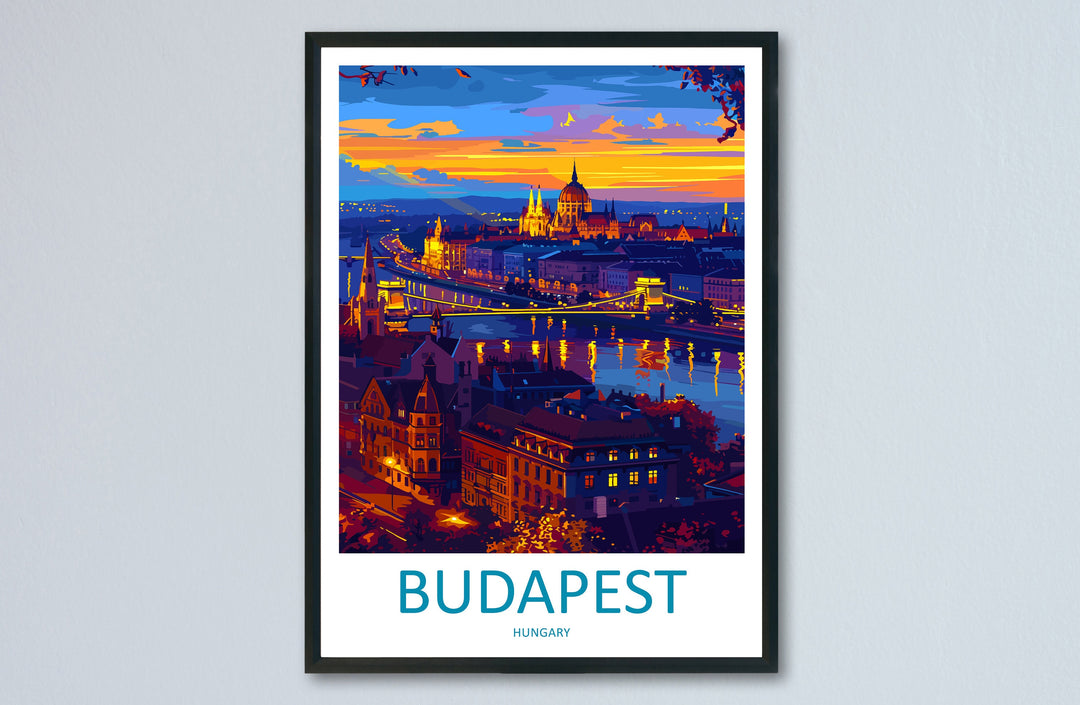 Budapest Travel Print Wall Art Budapest Wall Hanging Home Décor Budapest Gift Art Lovers Hungary Art Lover Gift Budapest Wall Décor