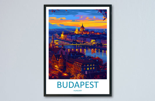 Budapest Travel Print Wall Art Budapest Wall Hanging Home Décor Budapest Gift Art Lovers Hungary Art Lover Gift Budapest Wall Décor