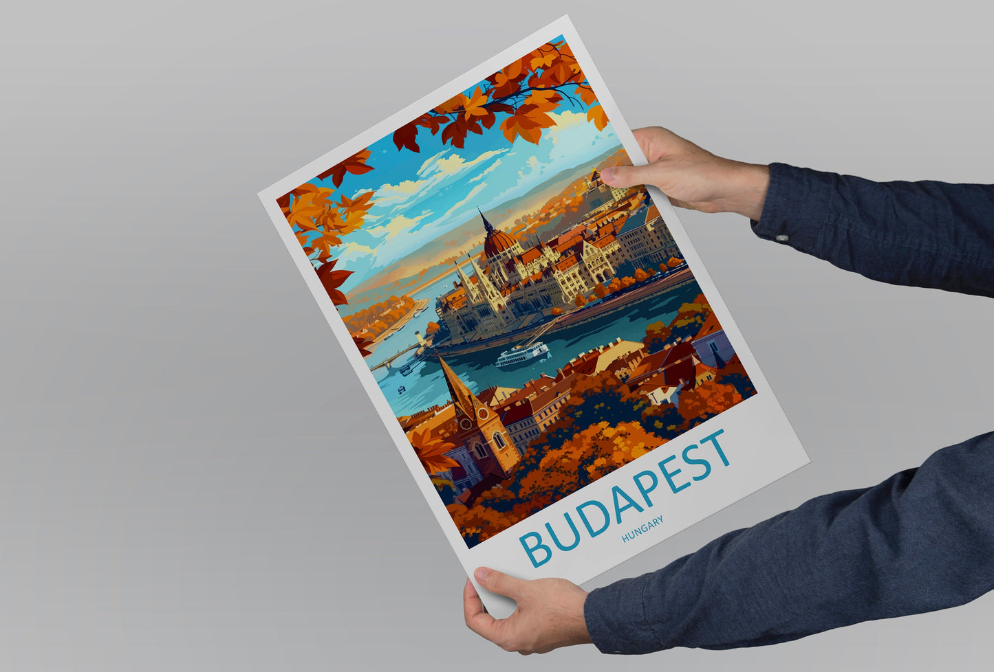 Budapest Travel Print Wall Art Budapest Wall Hanging Home Décor Budapest Gift Art Lovers Hungary Art Lover Gift Budapest Wall Décor