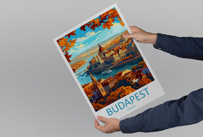 Budapest Travel Print Wall Art Budapest Wall Hanging Home Décor Budapest Gift Art Lovers Hungary Art Lover Gift Budapest Wall Décor