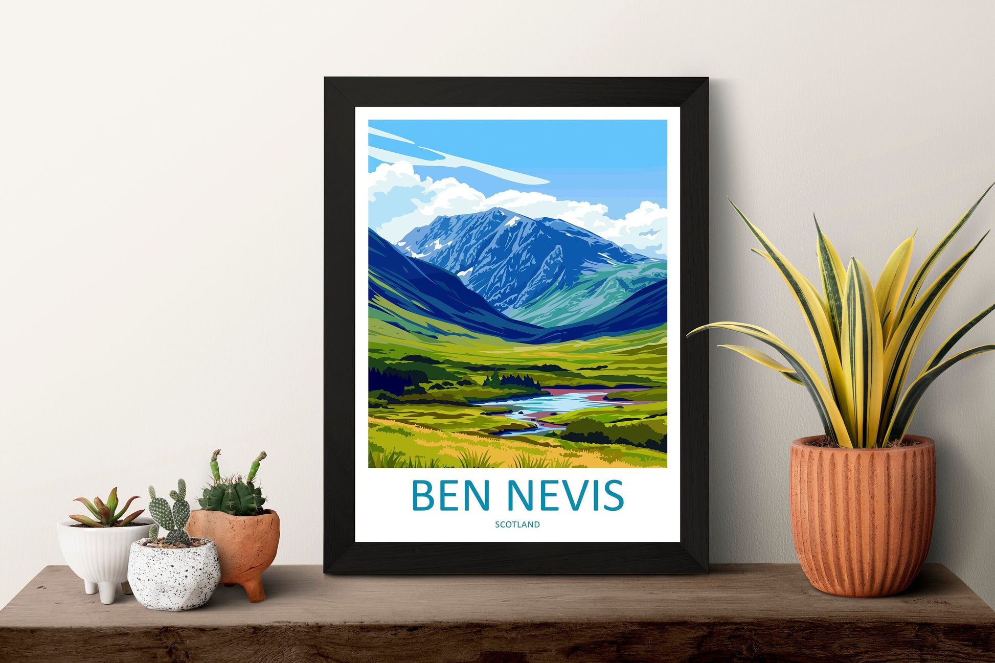 Ben Nevis Travel Print Wall Art Ben Nevis Wall Hanging Home Décor Ben Nevis Gift Art Lovers Scotland Art Lover Gift Ben Nevis Travel Artwork