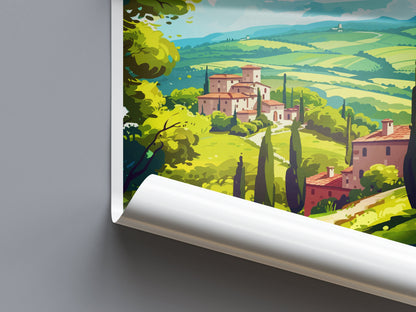 Tuscany Travel Print Wall Art Tuscany Italy Wall Hanging Home Decoration Tuscany Gift Art Lovers Wall Art Print Tuscany Italy Art Tuscany