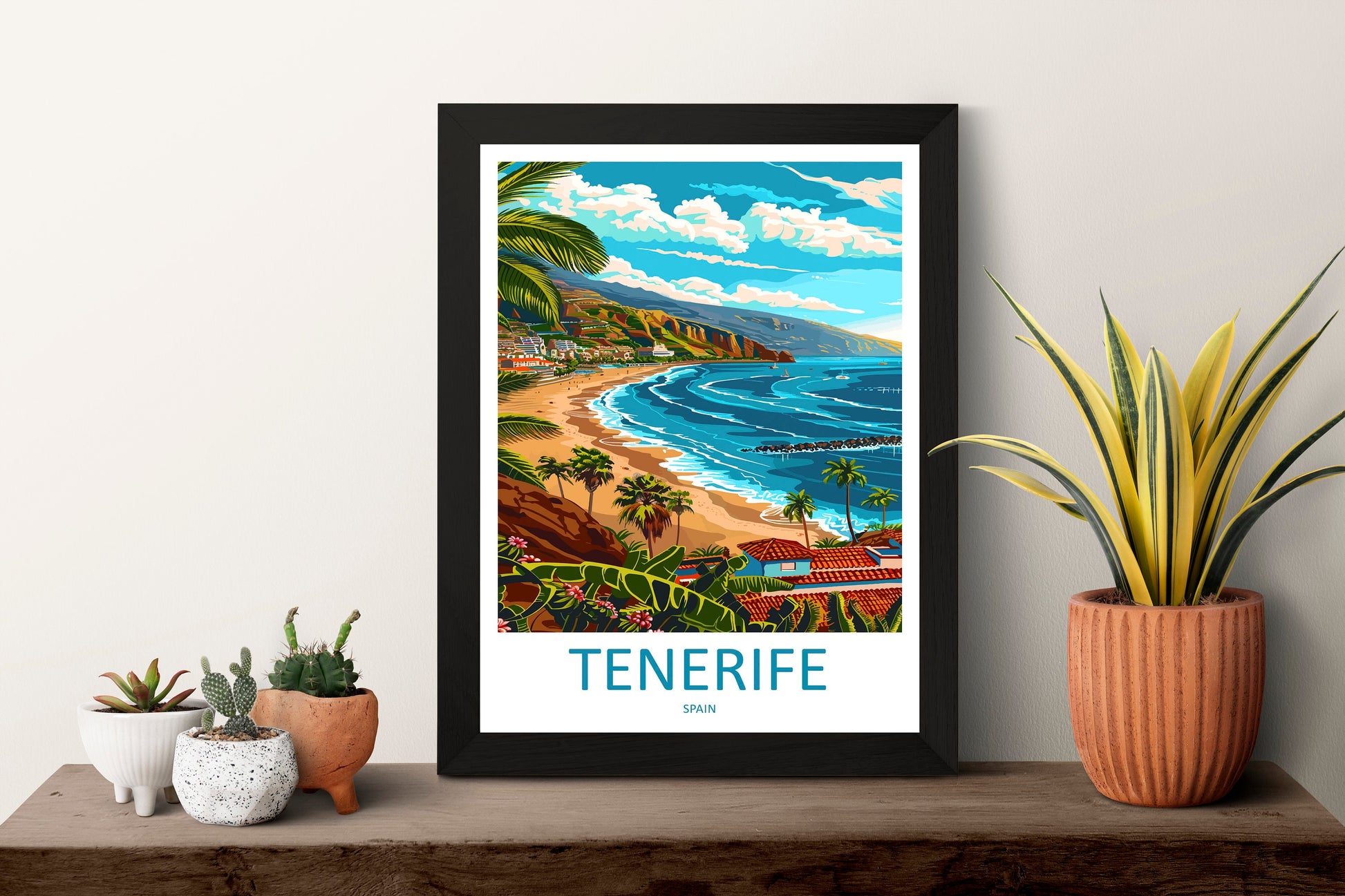 Tenerife Travel Print Wall Art Tenerife Wall Hanging Home Décor Tenerife Gift Art Lovers Spain Art Lover Gift Tenerife Print Spain Wall Art