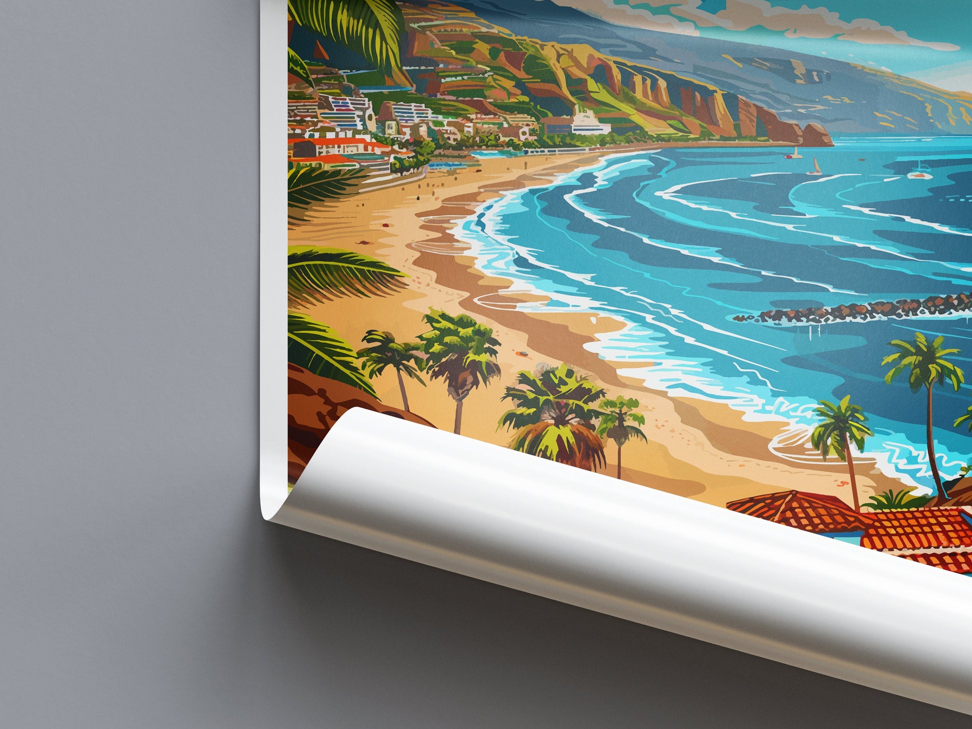 Tenerife Travel Print Wall Art Tenerife Wall Hanging Home Décor Tenerife Gift Art Lovers Spain Art Lover Gift Tenerife Print Spain Wall Art
