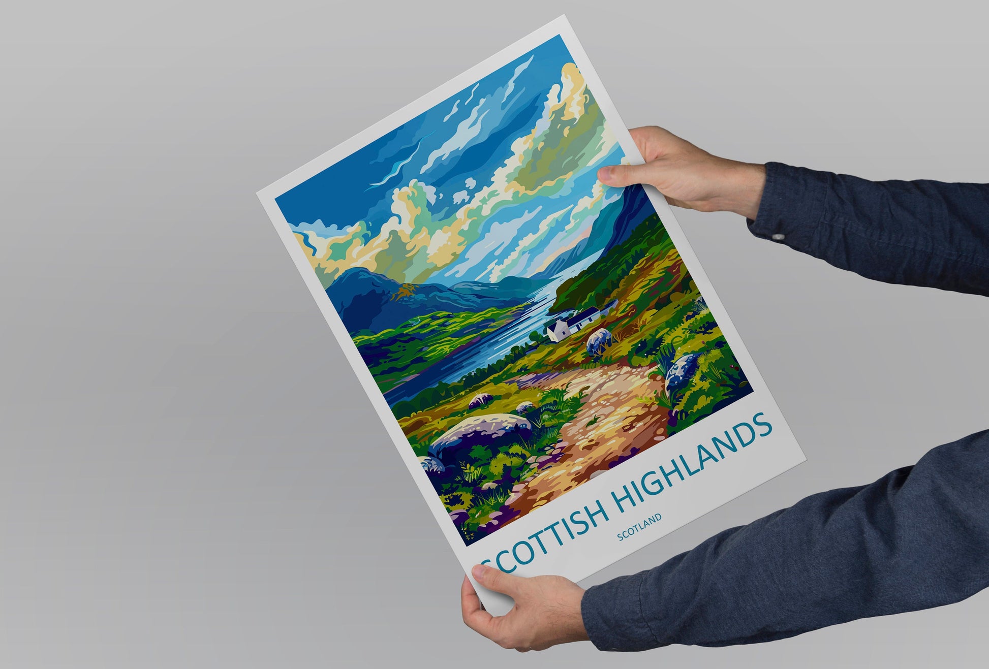 Scottish Highlands Travel Print Highlands Home Décor Scottish Highlands Art Print Highlands Wall Print For Scottish Gift For Scotland Wall