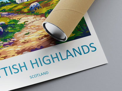 Scottish Highlands Travel Print Highlands Home Décor Scottish Highlands Art Print Highlands Wall Print For Scottish Gift For Scotland Wall
