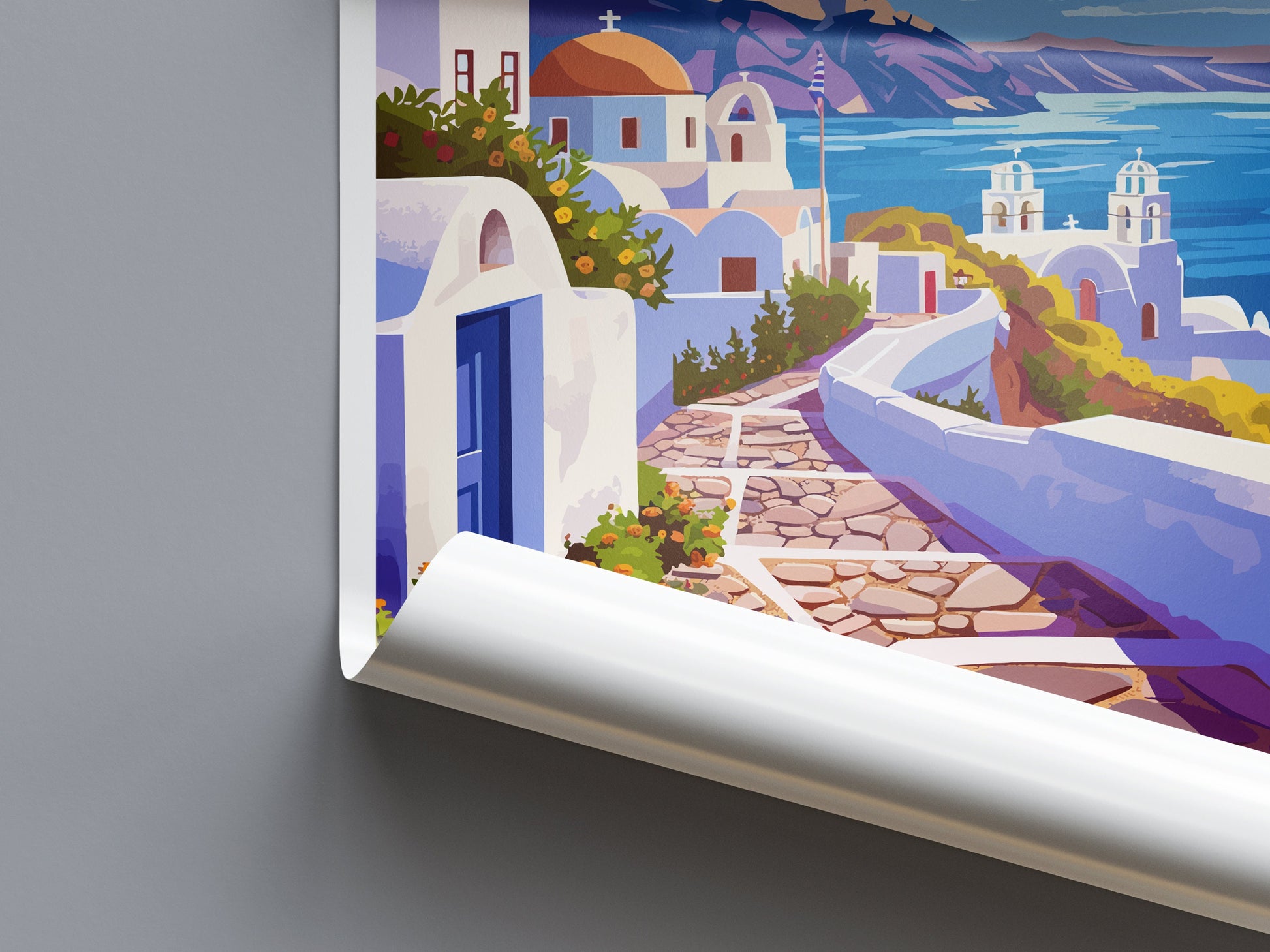 Santorini Travel Print Wall Art Santorini Greece Wall Hanging Home Decoration Santorini Gift Art Lovers Wall Art Print Santorini Greek Print