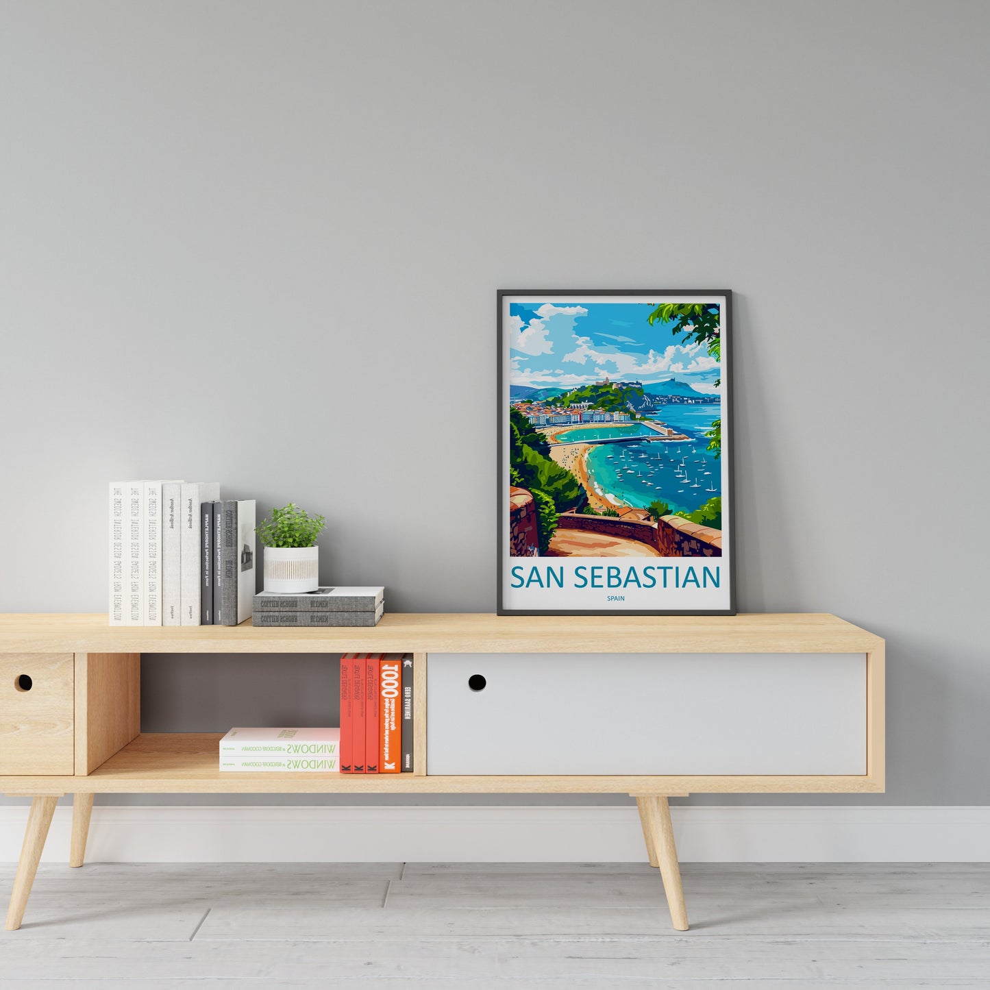 San Sebastian Travel Print Wall Art San Sebastian Wall Hanging Home Décor San Sebastian Gift Art Lovers Spain Art Lover Gift San Sebastian