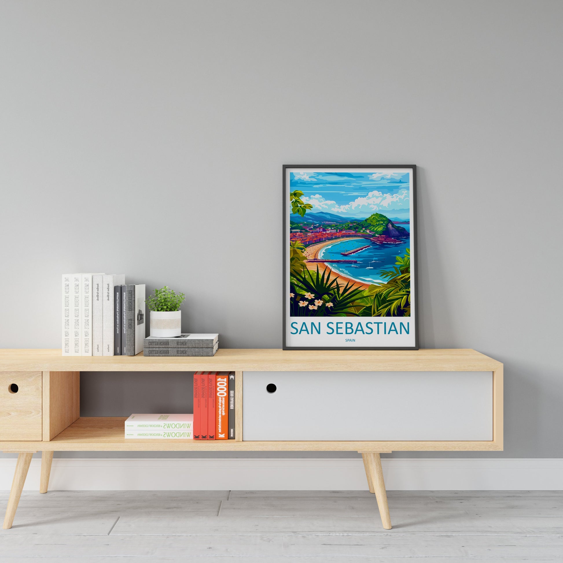 San Sebastian Travel Print Wall Art San Sebastian Wall Hanging Home Décor San Sebastian Gift Art Lovers Spain Art Lover Gift San Sebastian