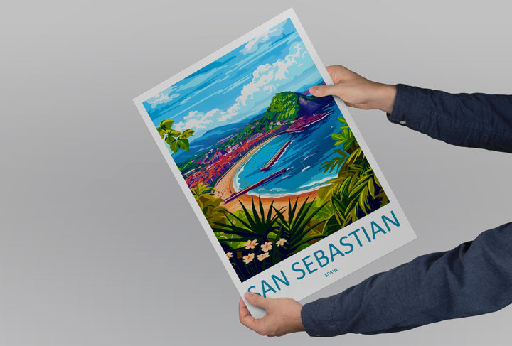 San Sebastian Travel Print Wall Art San Sebastian Wall Hanging Home Décor San Sebastian Gift Art Lovers Spain Art Lover Gift San Sebastian