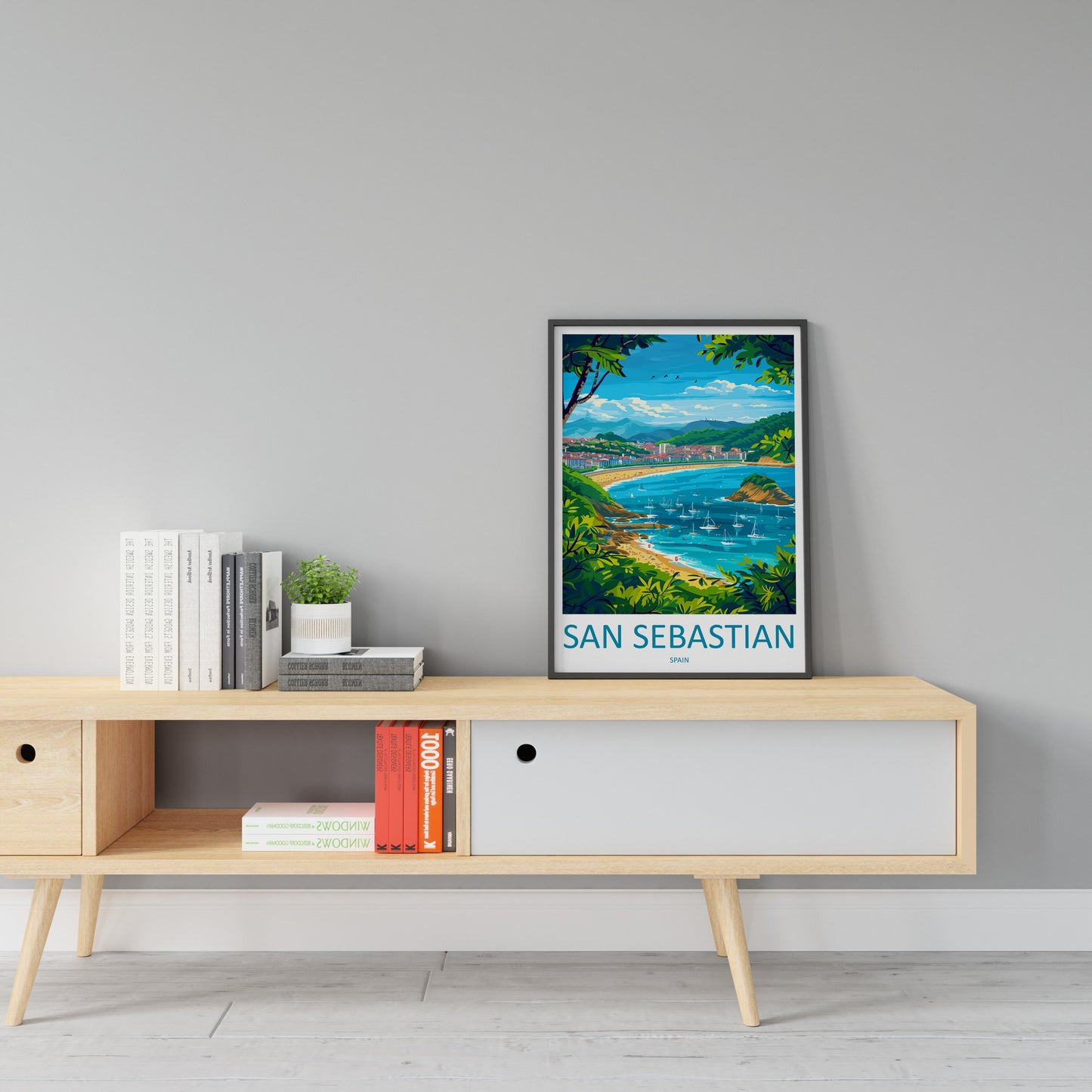 San Sebastian Travel Print Wall Art San Sebastian Wall Hanging Home Décor San Sebastian Gift Art Lovers Spain Art Lover Gift San Sebastian
